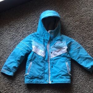 Columbia Like New! Baby Blue Girls Thick Warm Hoodie Coat Winter Jacket